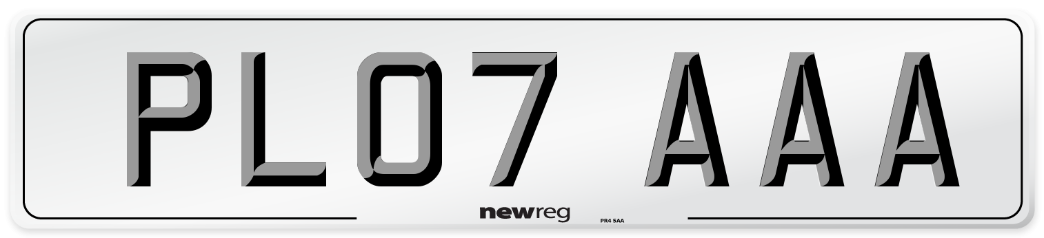 PL07 AAA Number Plate from New Reg